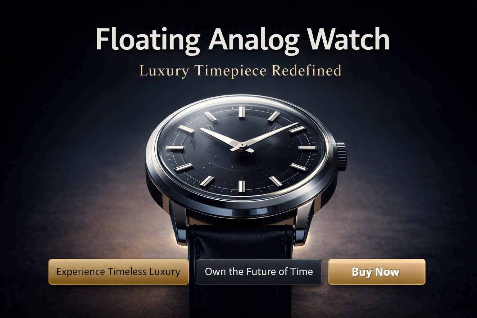 Floating Analog Watch: Luxury Timepiece Redefined
