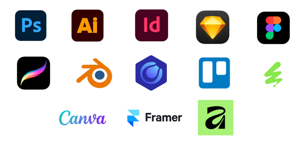 Creative Tools for designers, creators and artists featuring graphic design, photo editing, video creation, digital art and AI tools
